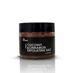 Skin Gourmet Coconut & Cinnamon Exfoliating Salt – Natural Body Scrub 140g