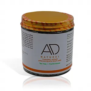 TURMERIC HONEY AFRICAN BLACK SOAP(ABS) PASTE, TEA TREE+FRANKINCENSE