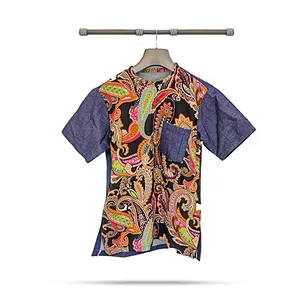 Ankara Denim Shirt