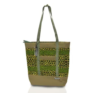 African print bag -green