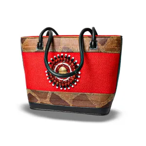 Red and Brown Ladies Bag