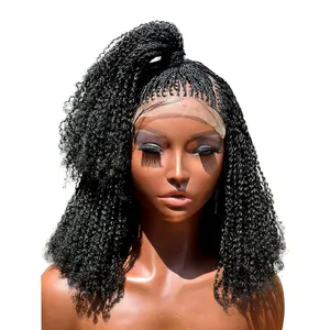 12-Inch / 16-Inch Synthetic Fiber Braided Wig – Natural Kinky Texture