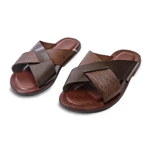 Gidden's Full-Grain Leather Slippers - Brown