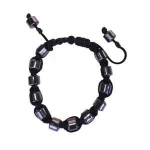 Hematite Cube Bead Bracelet
